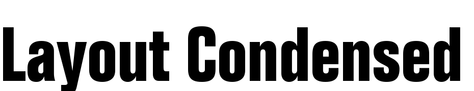 Layout Condensed SSi Bold Condensed Yazı tipi ücretsiz indir
